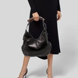 Yves Saint Laurent Rive Gauche Mombasa Horn Shoulder Bag